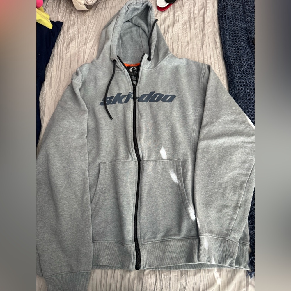 Ski-Doo Gray Zip-Up Hoodie